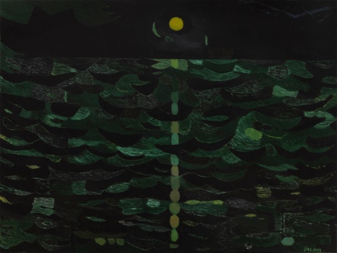 代洲《黑夜》80x60cm 布面油画 2021 