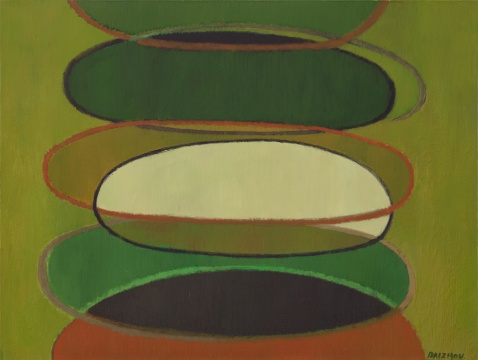 代洲《掉落的盘子1》80x60cm 布面油画&nbsp;2020 