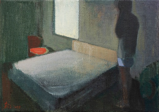 肖江《房间里》35cmx50cm 布面油画&nbsp; 2021