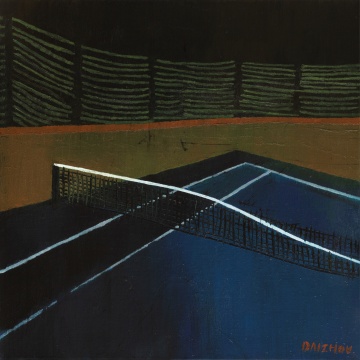 代洲《网球场》40x40cm 布面油画 2019 
