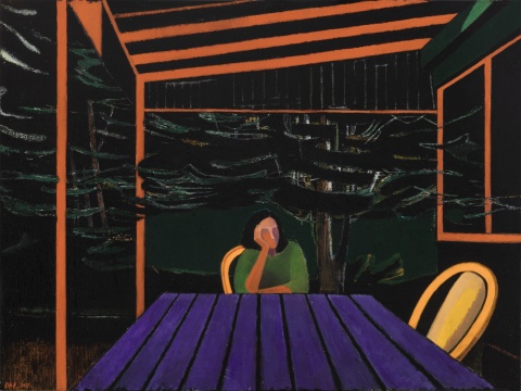 代洲《傍晚》80x60cm 布面油画 2020 