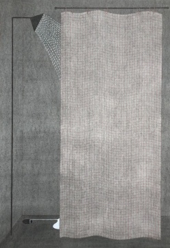 宰鹏飞《晕车药14.5》&nbsp;100×70cm 纸本木炭水性笔丙烯 2021&nbsp; &copy;&nbsp;宰鹏飞,&nbsp;图片由艺术家提供 