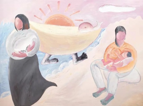 韩修智 《两个自由主义者的异想天开是一场完胜的赌注》&nbsp;150×200cm&nbsp;布面丙烯 2019&nbsp;&nbsp;&copy; 韩修智, 图片由艺术家提供 