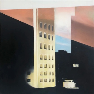 符茗希《霓虹 2》30×30cm&nbsp;布面油画 2022 &copy;&nbsp;符茗希,&nbsp;图片由艺术家提供 