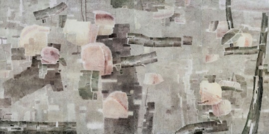 夏禹 《桃园》 300×600cm 铝板坦培拉 2020 