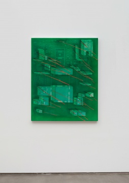 张敬琟《 广场、回廊、秩序 No.3》 105 × 130cm 布面油彩和色粉 2021 