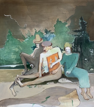 《银白色的形象》 布面丙烯 150x120cm2020 