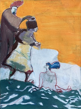 《橘色天空》 布面油画40x30cm2021 