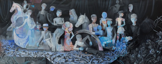 熊宇 《时空之境》 2020 布面油画 197×512cm&nbsp;