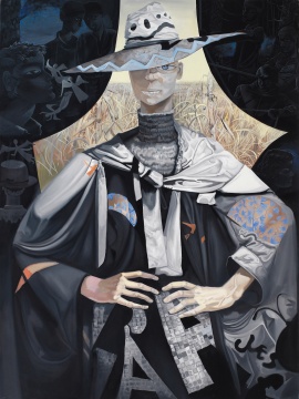 熊宇 《戴帽子的作者》 2020 布面油画 200×150cm&nbsp; 