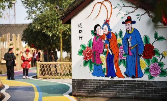 绵竹孝德镇的“绵竹年画村”。绵竹市委宣传部供图
