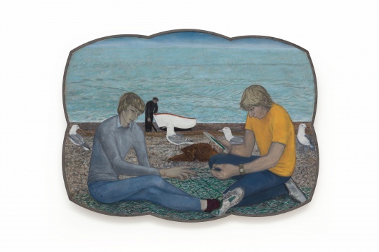 《为兄弟拿着网的马克》122×162×6cm 木板油画&nbsp; 1980 