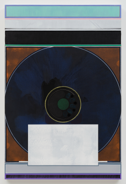高露迪 唱片盒 CD Case，2021，布面丙烯，水彩，油彩，油漆 150×100 cm 