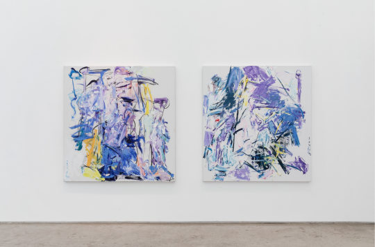 “赵大钧：蓝色上的红线”，CLC画廊展览现场 