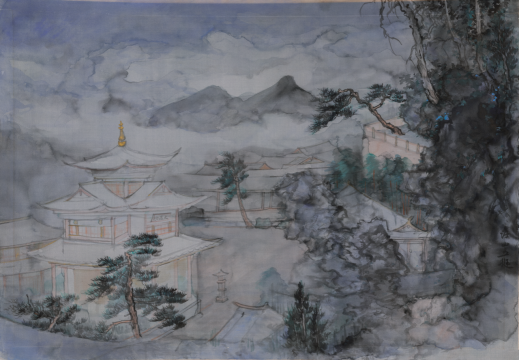《丽江写生》&nbsp;86.3×61cm&nbsp;绢本设色&nbsp;2020 