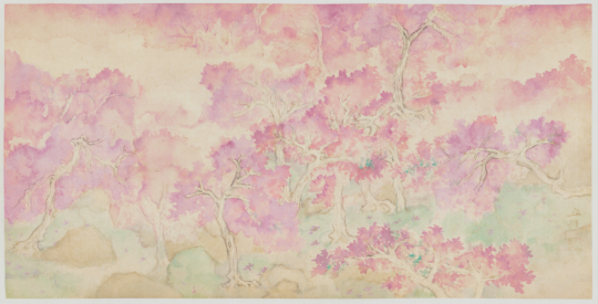 《桃花源2》&nbsp;69x34cm&nbsp;纸本设色&nbsp;2022 