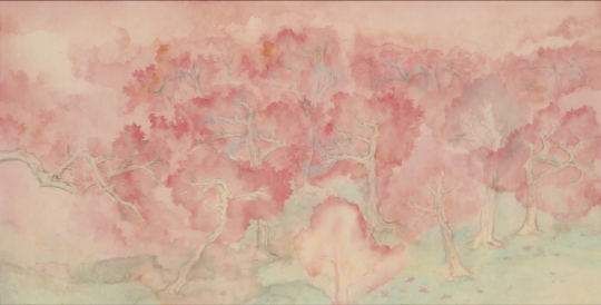  《桃花源3》68x35cm&nbsp;纸本设色&nbsp;2022 