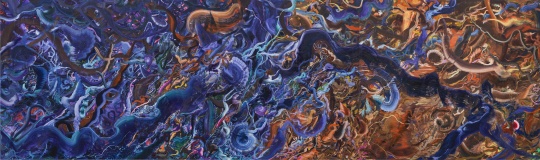 《树 #66》810 x 240 cm 油画棒 布面油画 2022&nbsp; &nbsp; 