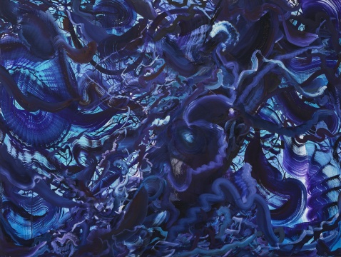 《树 #60》150 x 200 cm&nbsp; 油画棒 布面油画 2022 &nbsp; 
