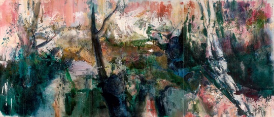 《沧浪幽迹9》240×70cm布面丙烯 2015 
