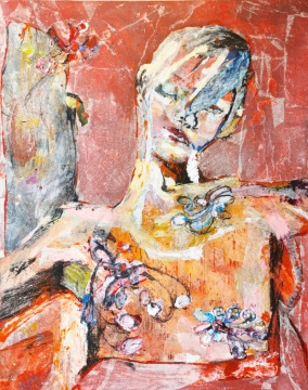 张梦宸《窗前风景之暖暖的阳光》150×120cm&nbsp;布面综合材料&nbsp;2022 