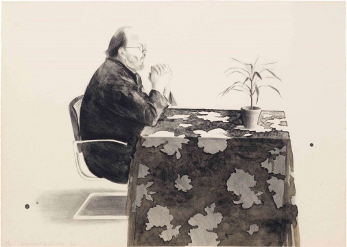 桌前的亨利 大卫·霍克尼，1976 