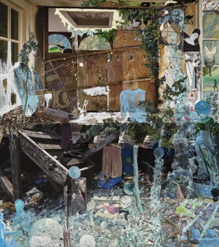 陈彧君，《小王子》，2022，水彩纸上综合材料，302×266 cm&nbsp; 