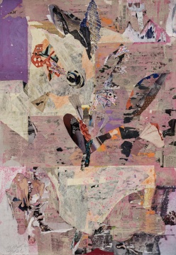 陈彧君，《追忆似水年华》之一 ，2021，亚麻布上综合材料，90×64 cm&nbsp;
