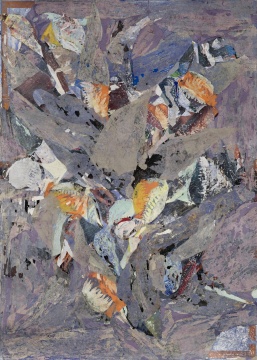 陈彧君，《追忆似水年华》之二 ，2021，亚麻布上综合材料，90×64 cm 