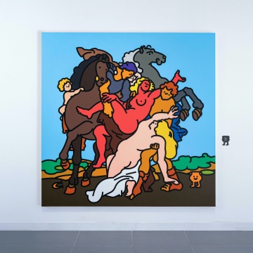 《奇袭》200×200cm 布面丙烯 2022 