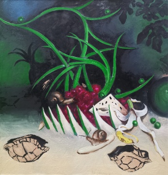 《静物4#》93X90cm 布面油画 2021-2022 