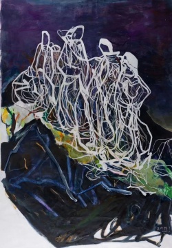 《山顶》220×150cm 布面油画&nbsp;2022 