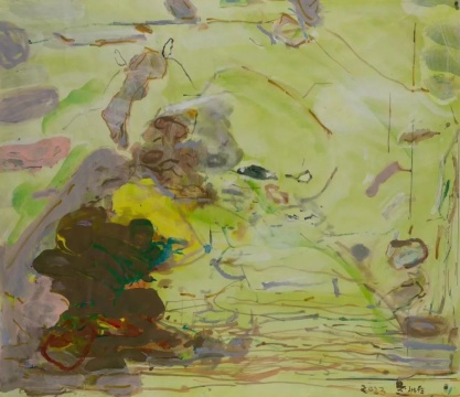 《暮春的节奏》112×97cm&nbsp;纸本综合材料 2023